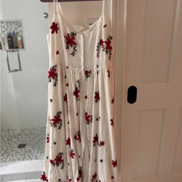 Christy Dawn The Nicks Dress Floral White and Red Lily NWT Size Medium - Picture 3 of 7